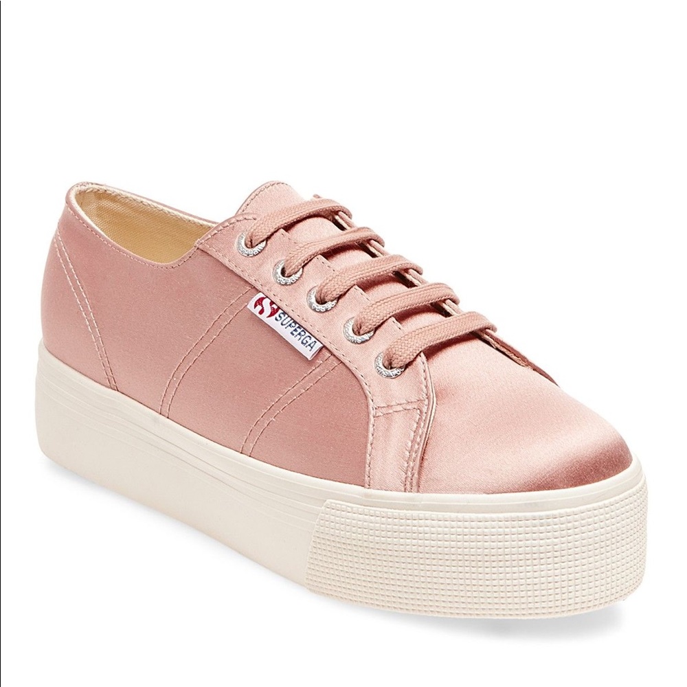 Superga Pink Satin Sneakers